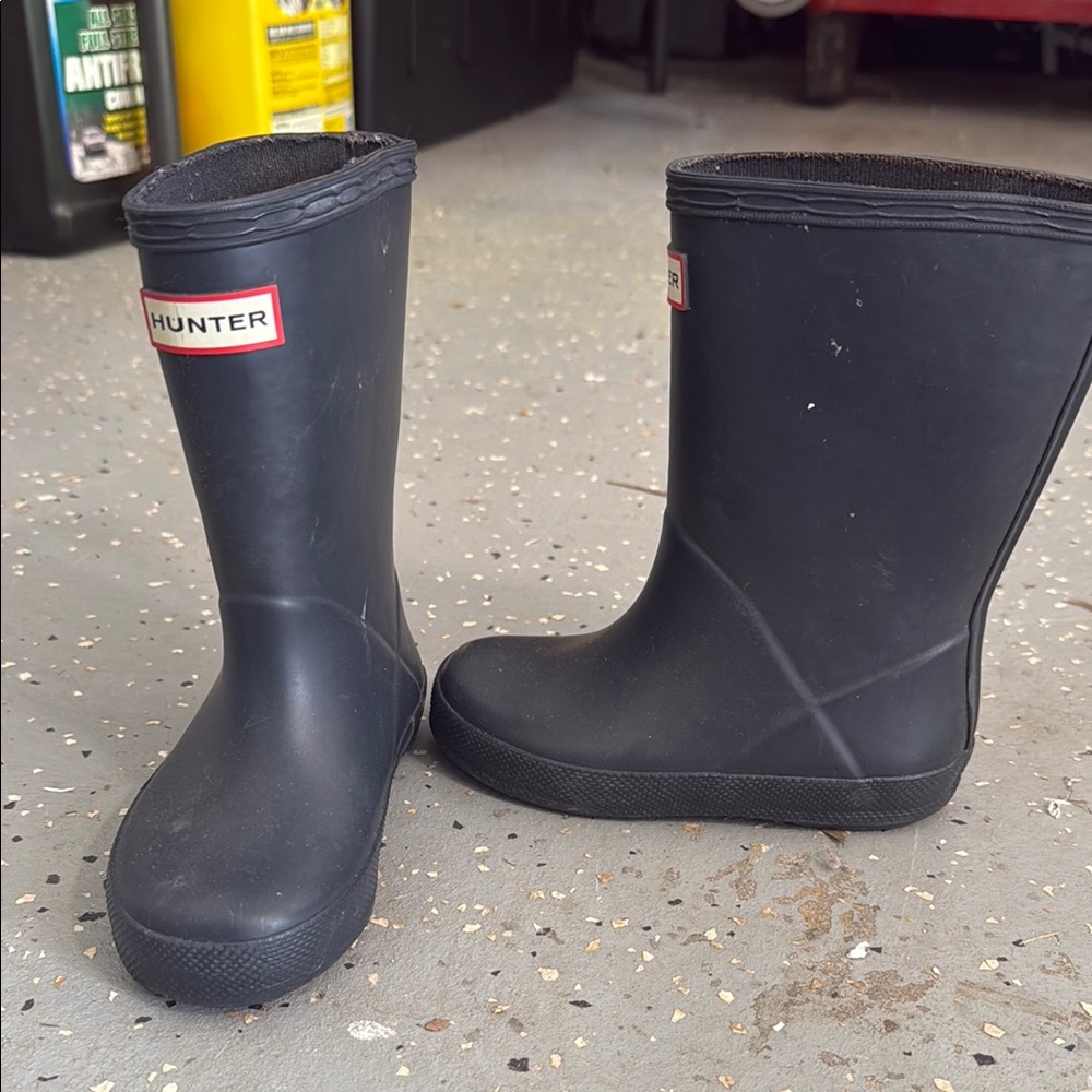 Hunter Navy Rain Boots toddler 7